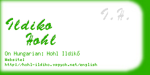 ildiko hohl business card